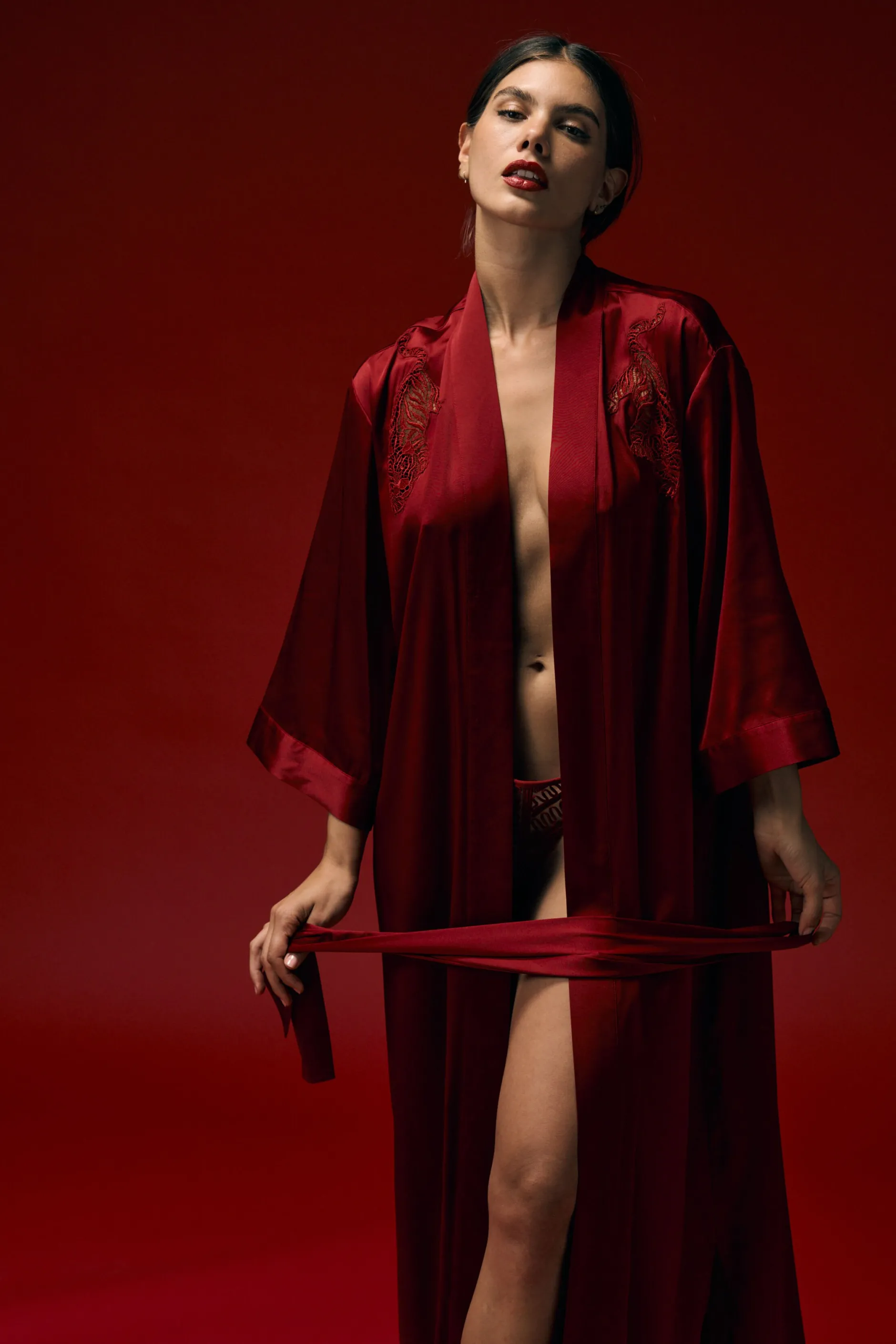 LIVY DALLAS KIMONO RED Online